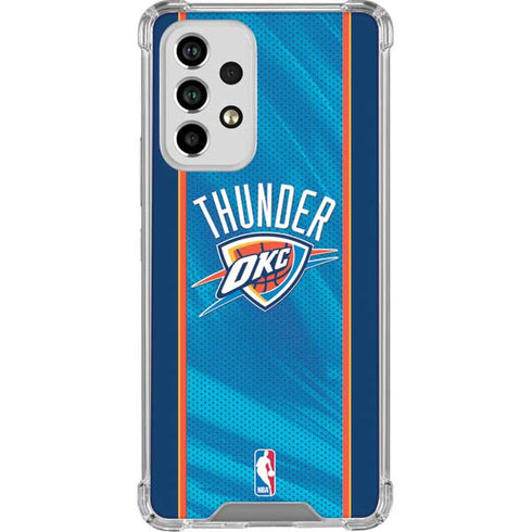 NBA Oklahoma City Thunder Blue Jersey Galaxy A53 5G Clear Case