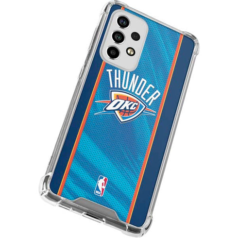 NBA Oklahoma City Thunder Blue Jersey Galaxy A53 5G Clear Case