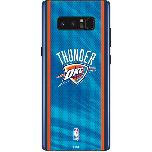 NBA Oklahoma City Thunder Blue Jersey Galaxy Note 8 Skin
