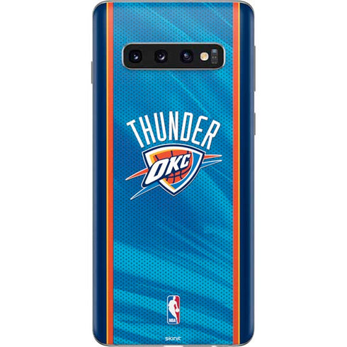 NBA Oklahoma City Thunder Blue Jersey Galaxy S10 Skin