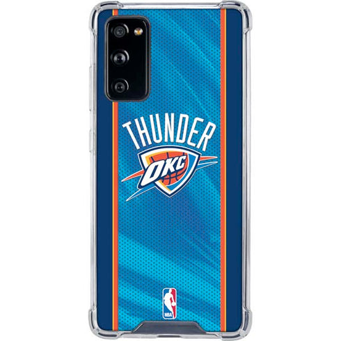NBA Oklahoma City Thunder Blue Jersey Galaxy S20 FE Clear Case