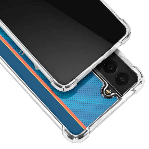 NBA Oklahoma City Thunder Blue Jersey Galaxy S21 FE Clear Case