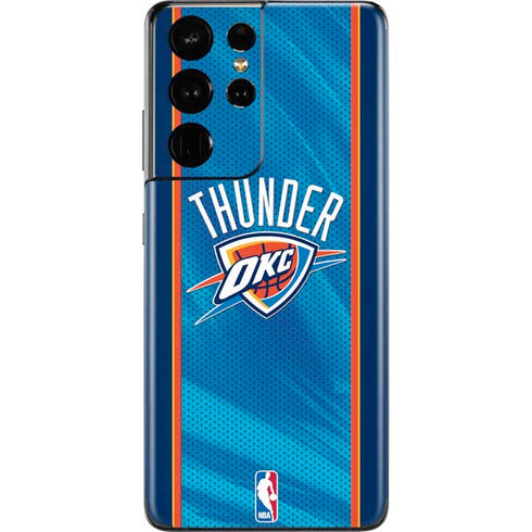 NBA Oklahoma City Thunder Blue Jersey Galaxy S21 Ultra 5G Skin