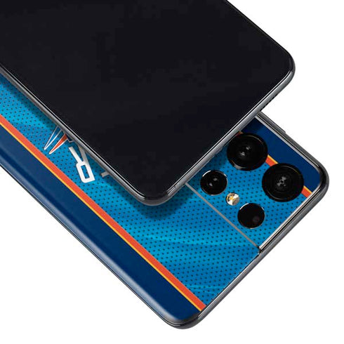 NBA Oklahoma City Thunder Blue Jersey Galaxy S21 Ultra 5G Skin