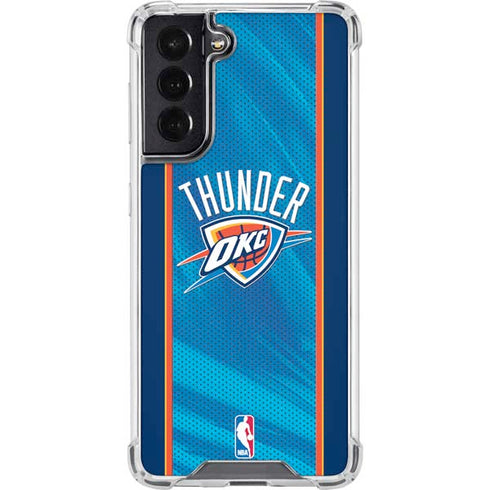 NBA Oklahoma City Thunder Blue Jersey Galaxy S22 Clear Case