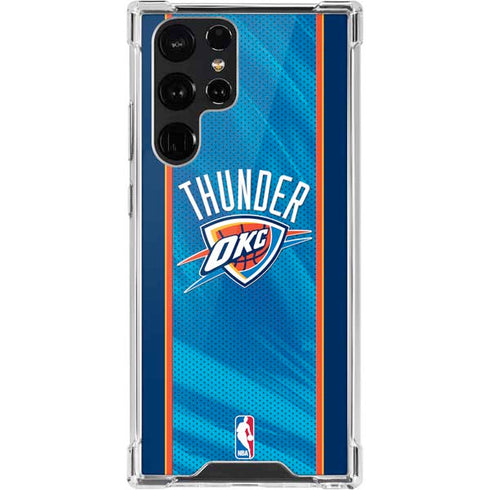 NBA Oklahoma City Thunder Blue Jersey Galaxy S22 Ultra Clear Case