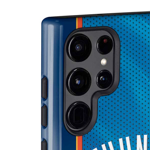 NBA Oklahoma City Thunder Blue Jersey Galaxy S22 Ultra Pro Case