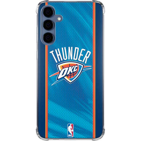 NBA Oklahoma City Thunder Blue Jersey Galaxy S24 Clear Case