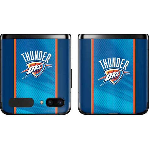 NBA Oklahoma City Thunder Blue Jersey Galaxy Z Flip Skin