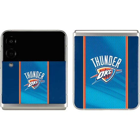 NBA Oklahoma City Thunder Blue Jersey Galaxy Z Flip3 5G Skin