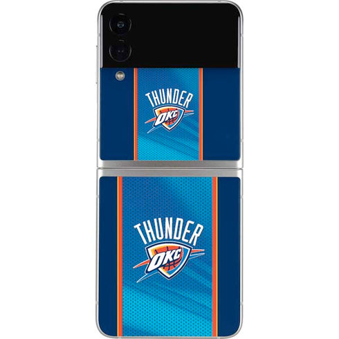 NBA Oklahoma City Thunder Blue Jersey Galaxy Z Flip3 5G Skin
