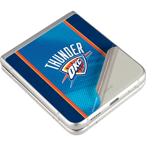 NBA Oklahoma City Thunder Blue Jersey Galaxy Z Flip3 5G Skin