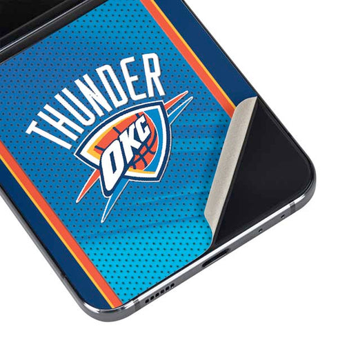 NBA Oklahoma City Thunder Blue Jersey Galaxy Z Flip5 5G Skin