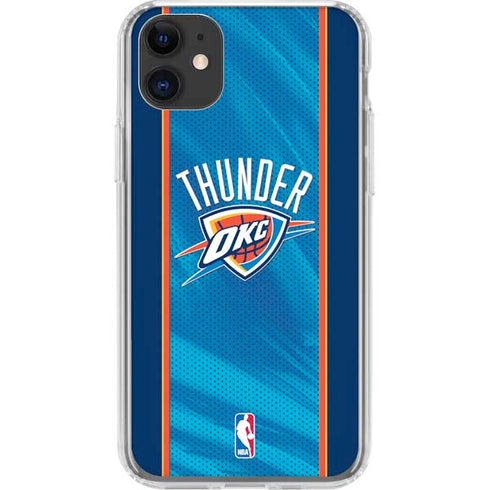 NBA Oklahoma City Thunder Blue Jersey iPhone 11 Clear Case