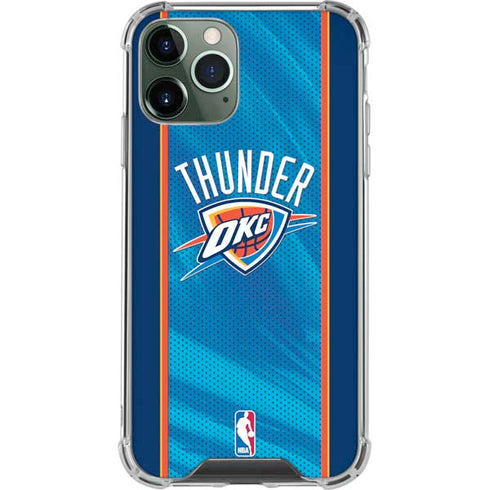 NBA Oklahoma City Thunder Blue Jersey iPhone 12 Pro Clear Case