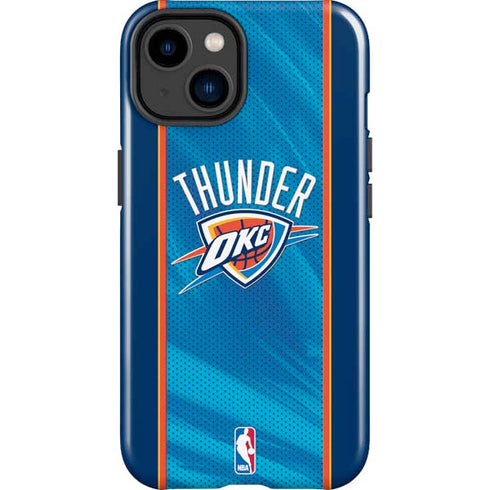NBA Oklahoma City Thunder Blue Jersey iPhone 15 Plus Impact Case