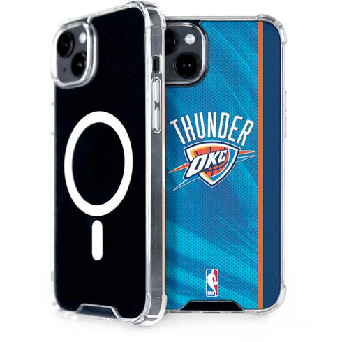 NBA Oklahoma City Thunder Blue Jersey iPhone 15 Plus MagSafe Case