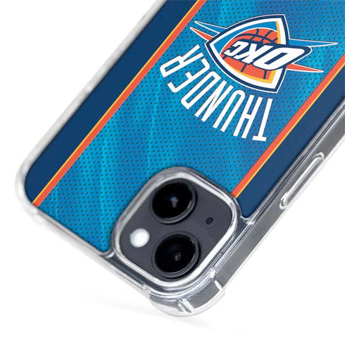 NBA Oklahoma City Thunder Blue Jersey iPhone 15 Plus MagSafe Case