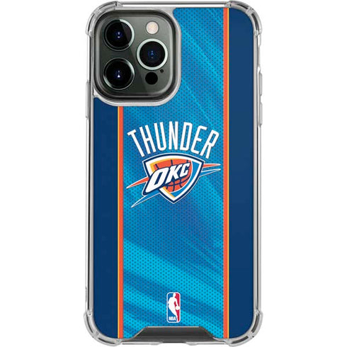 NBA Oklahoma City Thunder Blue Jersey iPhone 15 Pro Max Clear Case