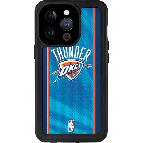 NBA Oklahoma City Thunder Blue Jersey iPhone 14 Pro Waterproof Case
