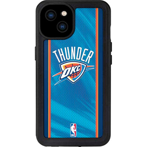 NBA Oklahoma City Thunder Blue Jersey iPhone 15 Plus Waterproof Case