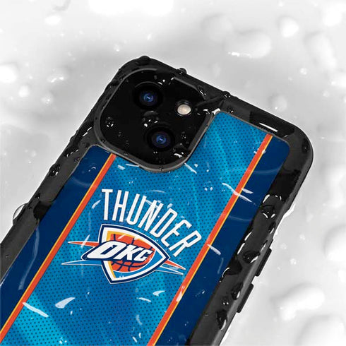 NBA Oklahoma City Thunder Blue Jersey iPhone 15 Waterproof Case
