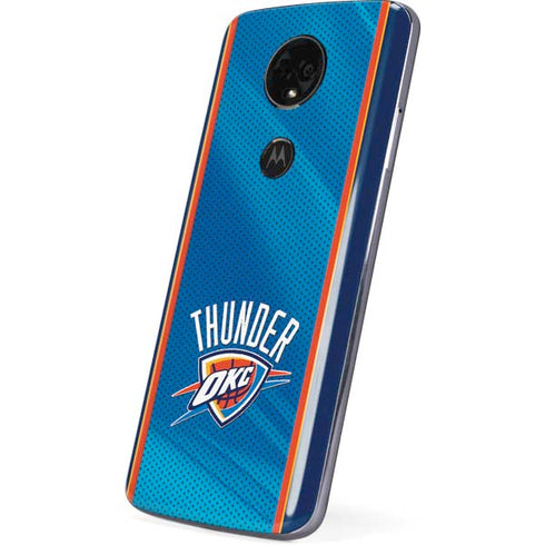 NBA Oklahoma City Thunder Blue Jersey Moto E5 Plus Skin