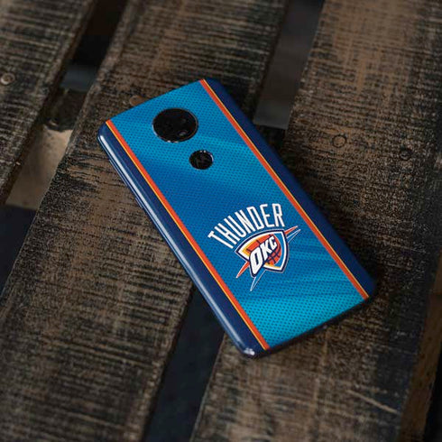 NBA Oklahoma City Thunder Blue Jersey Moto E5 Plus Skin