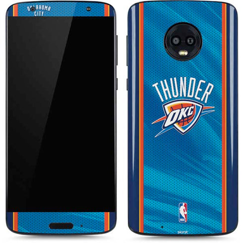 NBA Oklahoma City Thunder Blue Jersey Moto G6 Skin