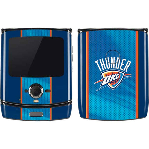 NBA Oklahoma City Thunder Blue Jersey Motorola RAZR Skin