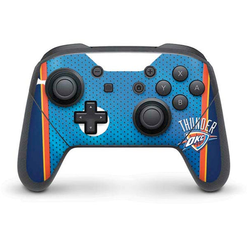 NBA Oklahoma City Thunder Blue Jersey Nintendo Switch Pro Controller Skin