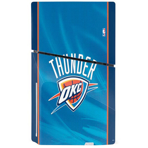 NBA Oklahoma City Thunder Blue Jersey PS5 Slim Disk Console Skin