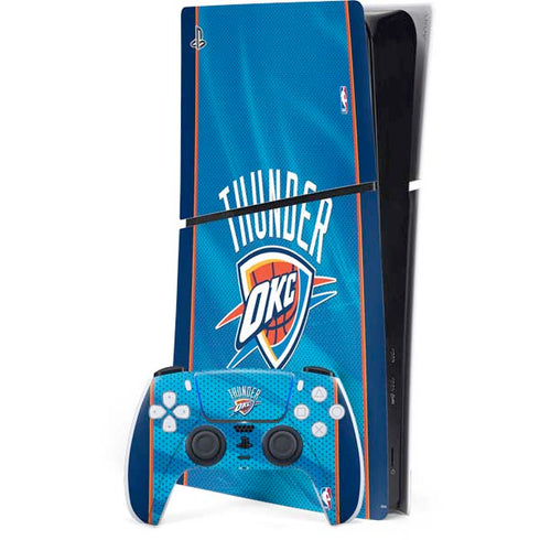 NBA Oklahoma City Thunder Blue Jersey PS5 Slim Digital Edition Bundle Skin