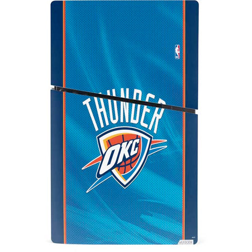 NBA Oklahoma City Thunder Blue Jersey PS5 Slim Digital Edition Console Skin