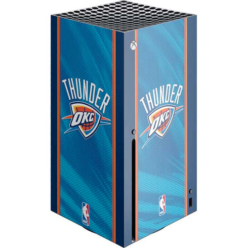 NBA Oklahoma City Thunder Blue Jersey Xbox Series X Console Skin
