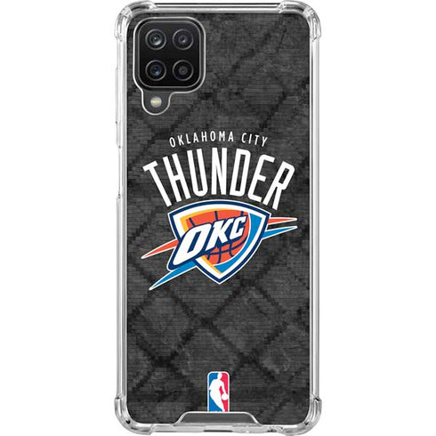 NBA Oklahoma City Thunder Dark Rust Galaxy A12 Clear Case
