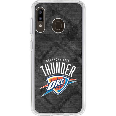 NBA Oklahoma City Thunder Dark Rust Galaxy A20 Clear Case