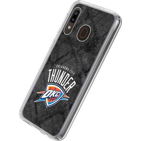 NBA Oklahoma City Thunder Dark Rust Galaxy A20 Clear Case