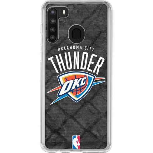 NBA Oklahoma City Thunder Dark Rust Galaxy A21 Clear Case
