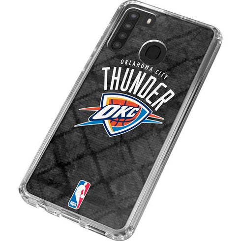 NBA Oklahoma City Thunder Dark Rust Galaxy A21 Clear Case