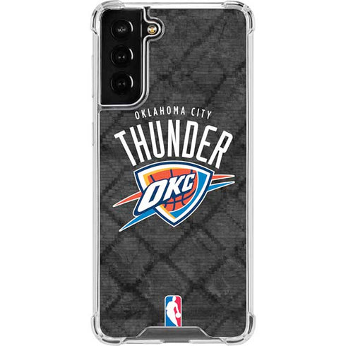 NBA Oklahoma City Thunder Dark Rust Galaxy S21 FE Clear Case