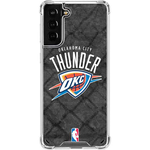 NBA Oklahoma City Thunder Dark Rust Galaxy S21 Plus 5G Clear Case