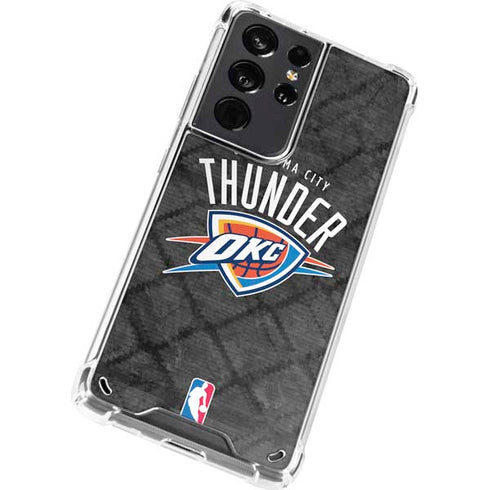 NBA Oklahoma City Thunder Dark Rust Galaxy S21 Ultra 5G Clear Case