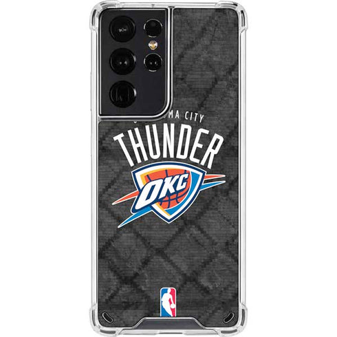 NBA Oklahoma City Thunder Dark Rust Galaxy S21 Ultra 5G Clear Case