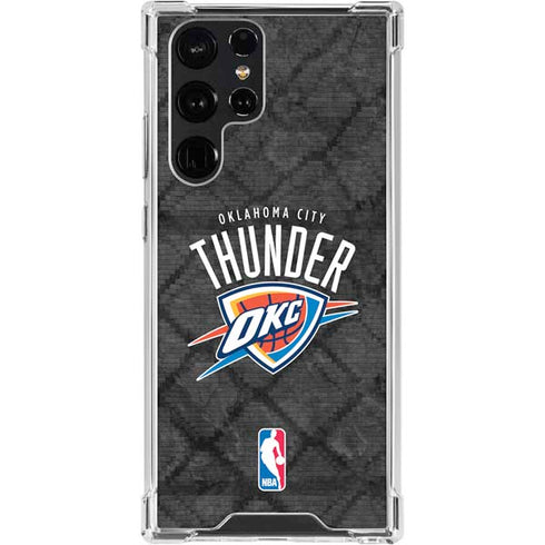 NBA Oklahoma City Thunder Dark Rust Galaxy S24 Ultra Clear Case