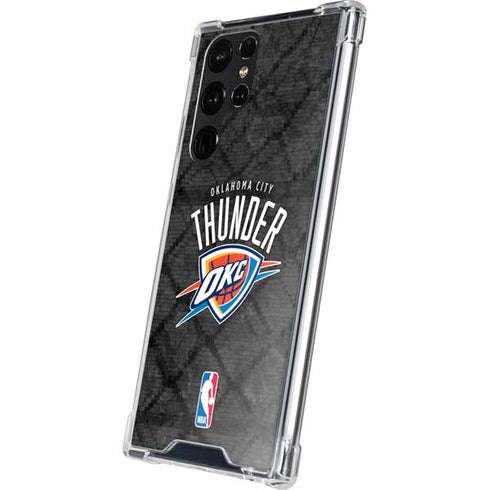 NBA Oklahoma City Thunder Dark Rust Galaxy S24 Ultra Clear Case