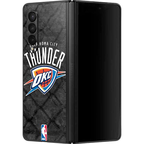 NBA Oklahoma City Thunder Dark Rust Galaxy Z Fold3 5G Skin