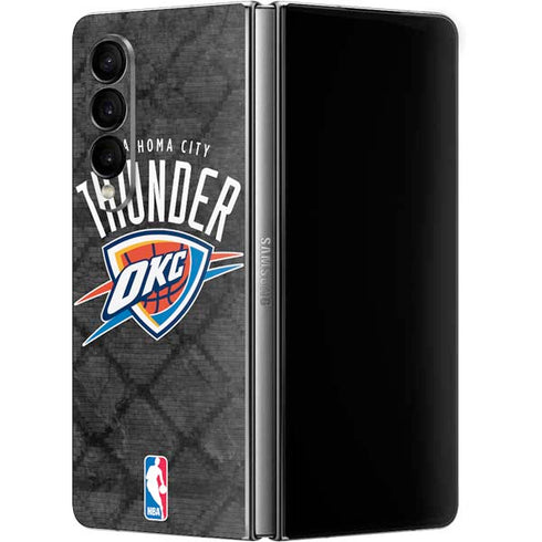 NBA Oklahoma City Thunder Dark Rust Galaxy Z Fold4 5G Skin