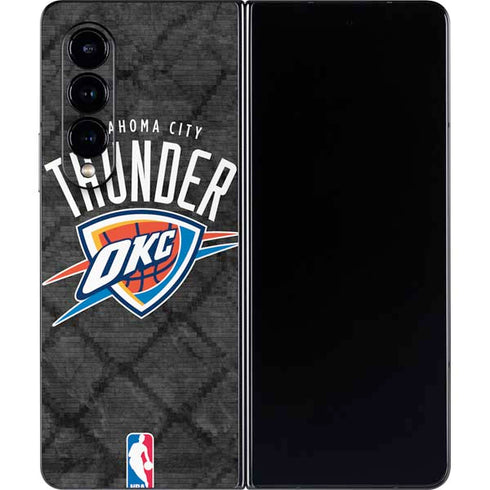 NBA Oklahoma City Thunder Dark Rust Galaxy Z Fold4 5G Skin