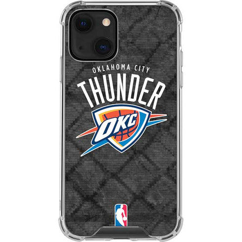 NBA Oklahoma City Thunder Dark Rust iPhone 13 Mini Clear Case